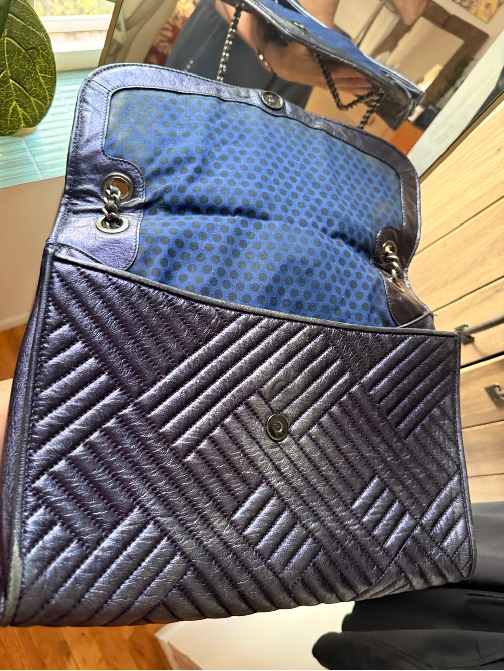 Rebecca Minkoff Affair Chain Crossbody | Metallic purple + gunmetal - Picture 8 of 10